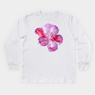 pink flower Kids Long Sleeve T-Shirt